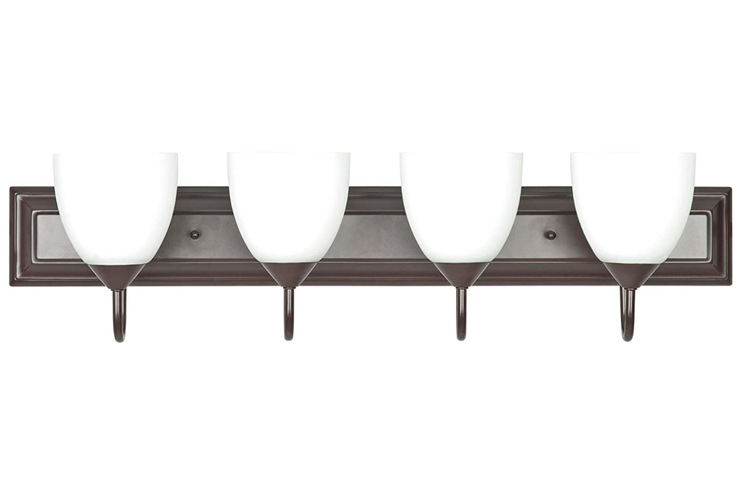 Sunset Lighting F3624-44 Vanity 100W Round Milk Glass, Oiled Bronze Finish