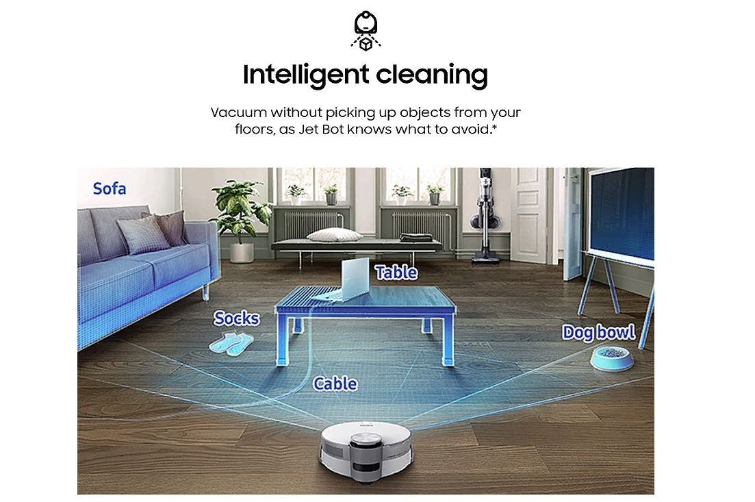 Samsung Jet Bot AI+ Robot Vacuum with Object Recognition VR50T95735W/AA