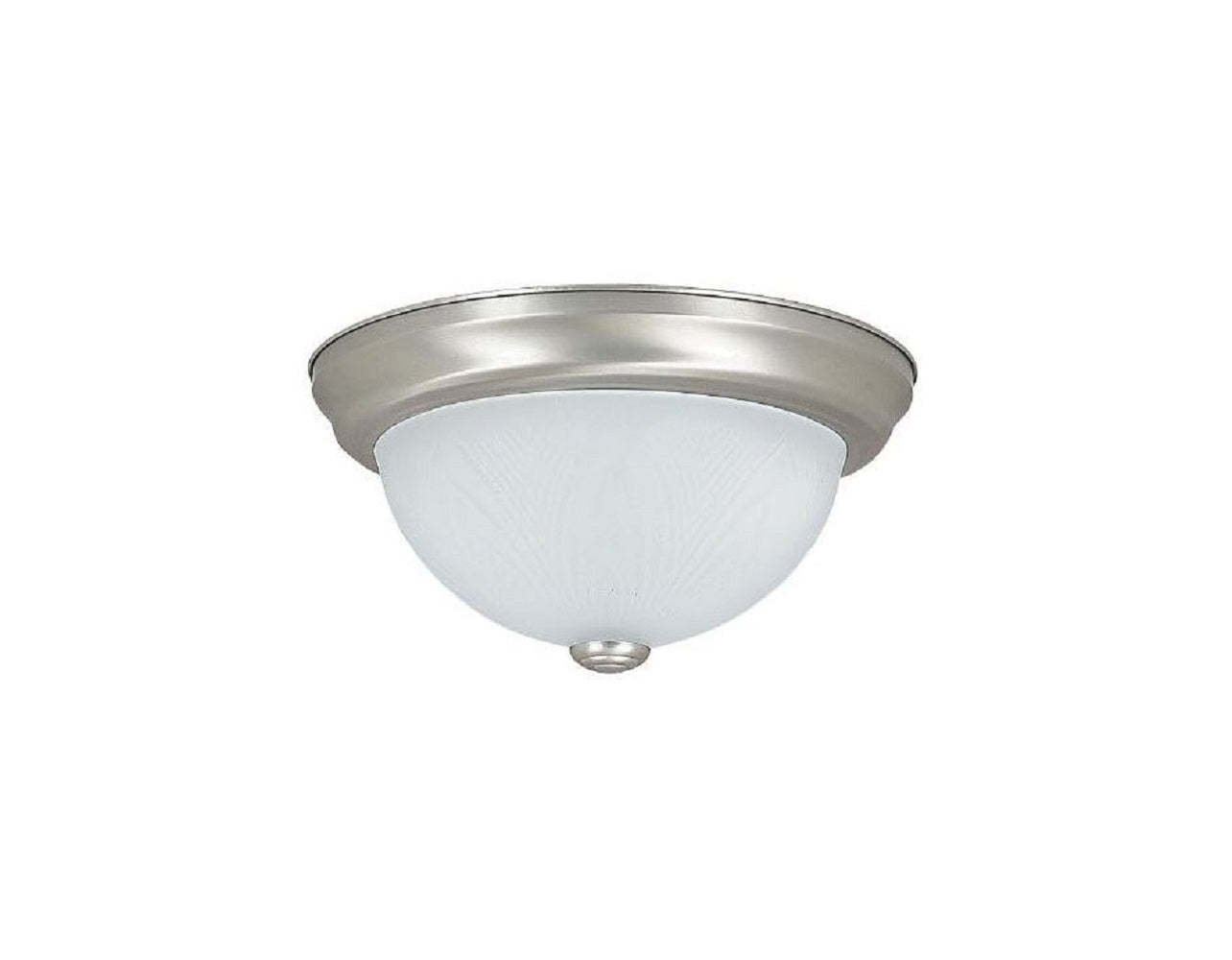 Sunset Lighting 14" Flush Mount Twist on Faux Alabaster Glass, Polished Brass Finish F7172-10
