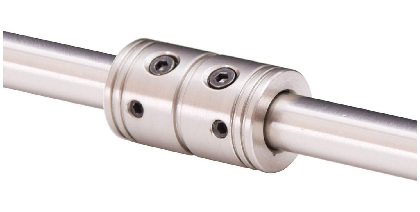 Kathy Ireland HOME by Luminance 1.5" Brushed Steel Ceiling Fan Downrod Coupler CFDCBS