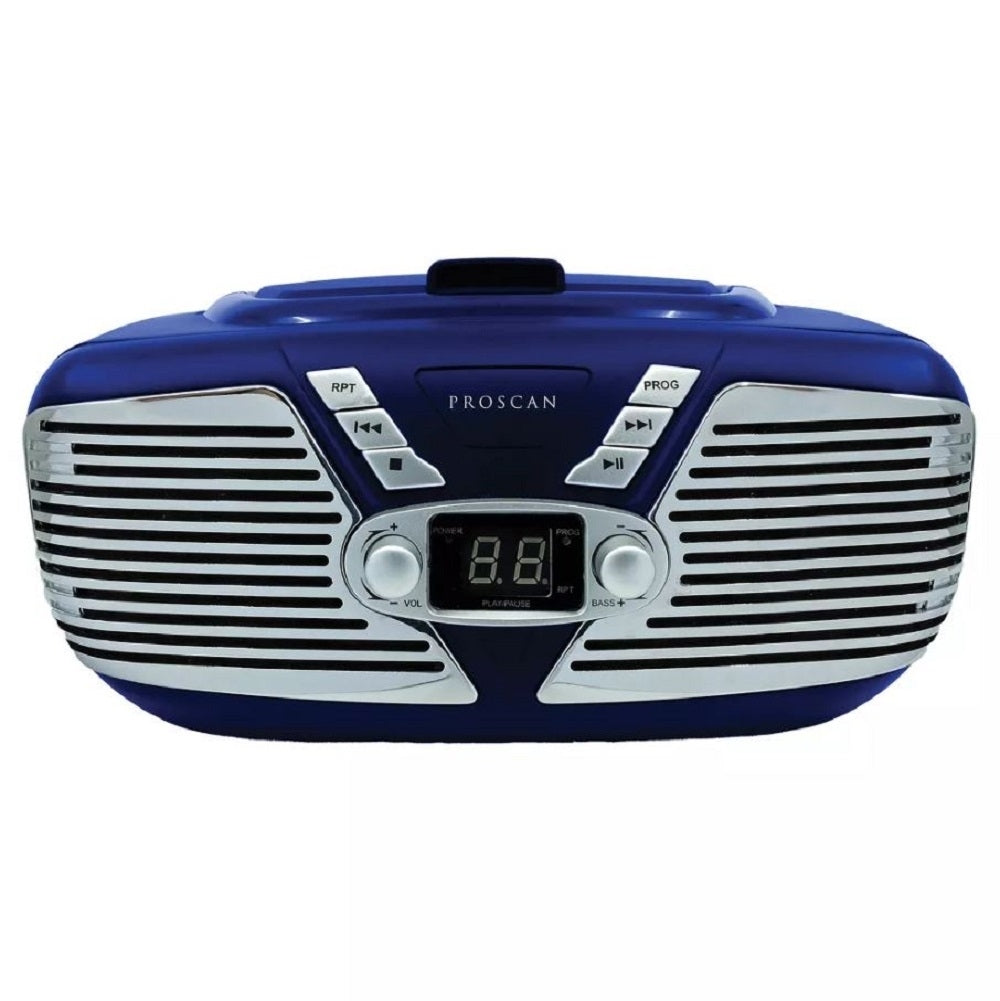 Proscan Retro-Style CD/Radio Boom Box, Blue PRCD211-BLUE_AMZ