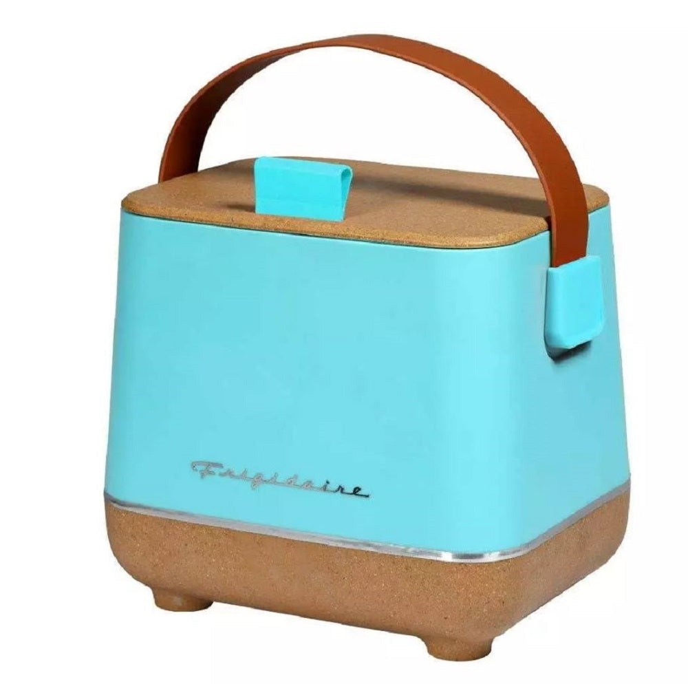 Frigidaire Portable Top Opening Lid Insulated 6-Can/4-Liter Mini Personal Fridge Cooler EFMIS310-BLUE