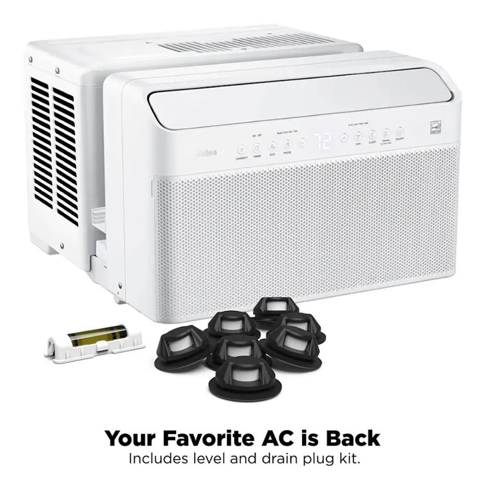 Midea 12,000 BTU DOE U-Shaped Smart Window Air Conditioner, for spaces up to 550 sq. ft. MAW12AV1QWT-C