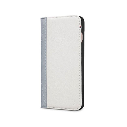 Decoded Leather White/Grey Wallet Case f/ iPhone 8 Plus / 7 Plus / 6s & 6 Plus