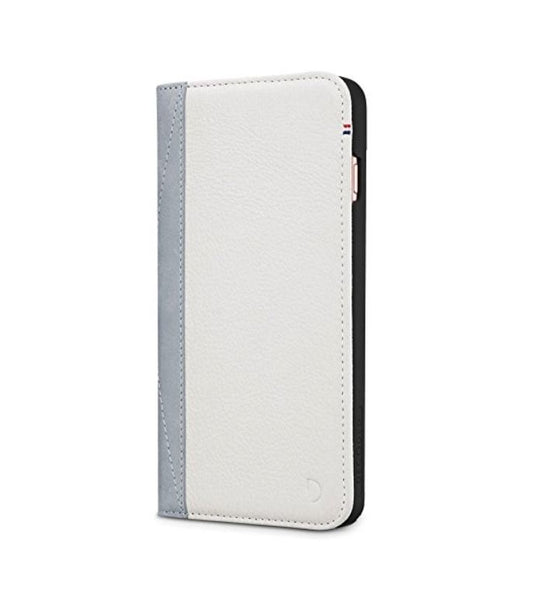 Decoded Leather White/Grey Wallet Case f/ iPhone 8 Plus / 7 Plus / 6s & 6 Plus