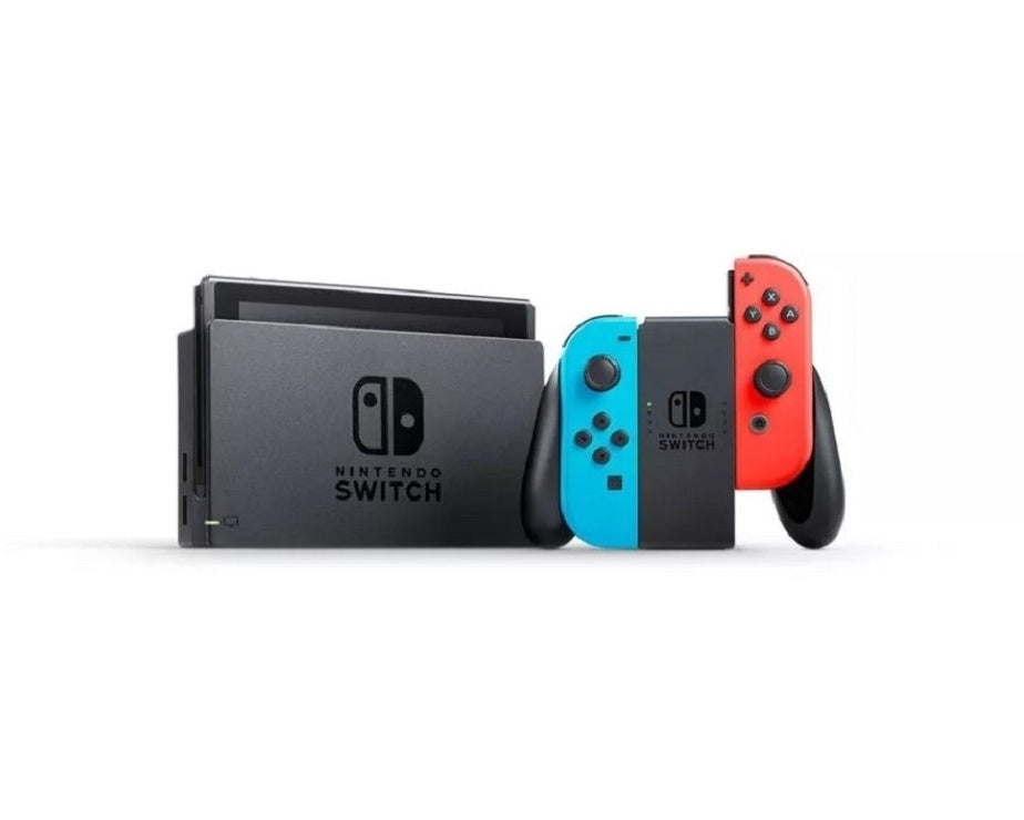 Nintendo Switch with Neon Blue and Neon Red Joy-Con 110478