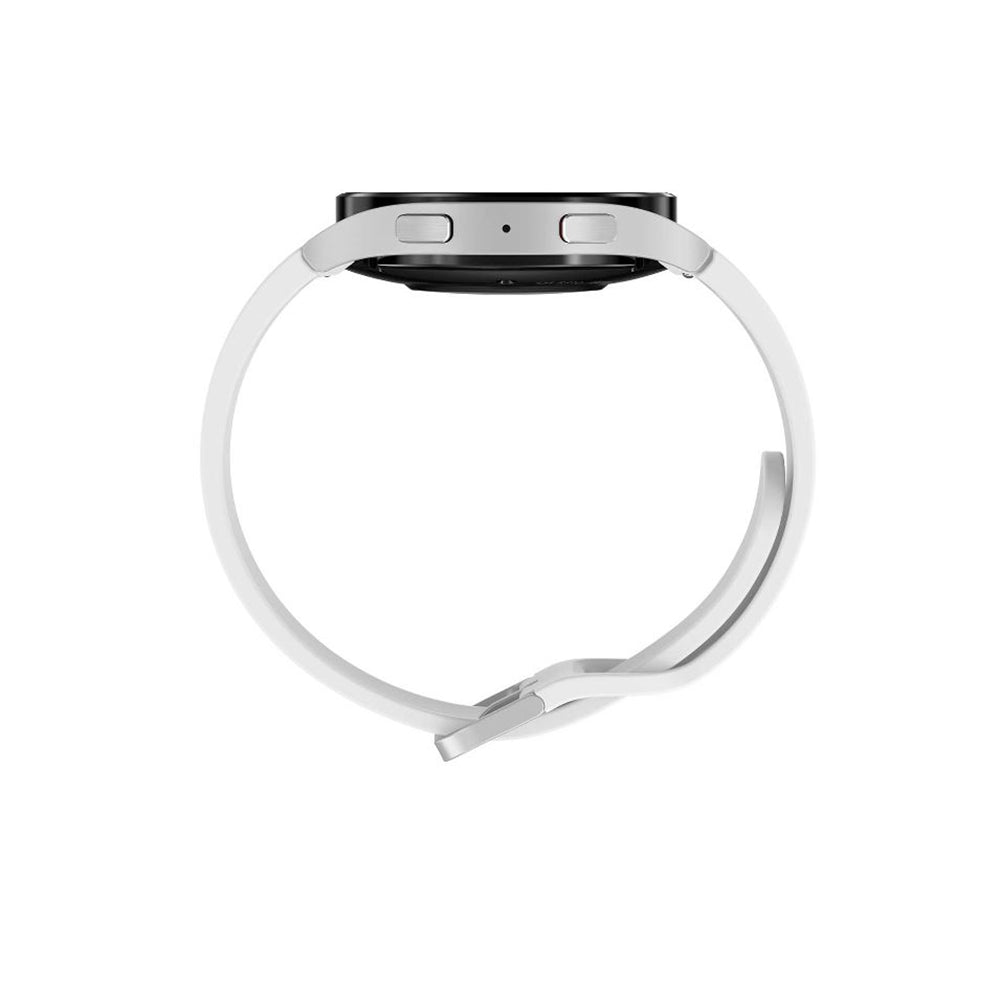 SAMSUNG Galaxy Watch 5 44mm Bluetooth Smartwatch w/Body, Health, Fitness and Sleep Tracker, Sapphire Crystal Glass, Enhanced GPS Tracking, US Version, Silver Bezel w/White Band (Renewed)