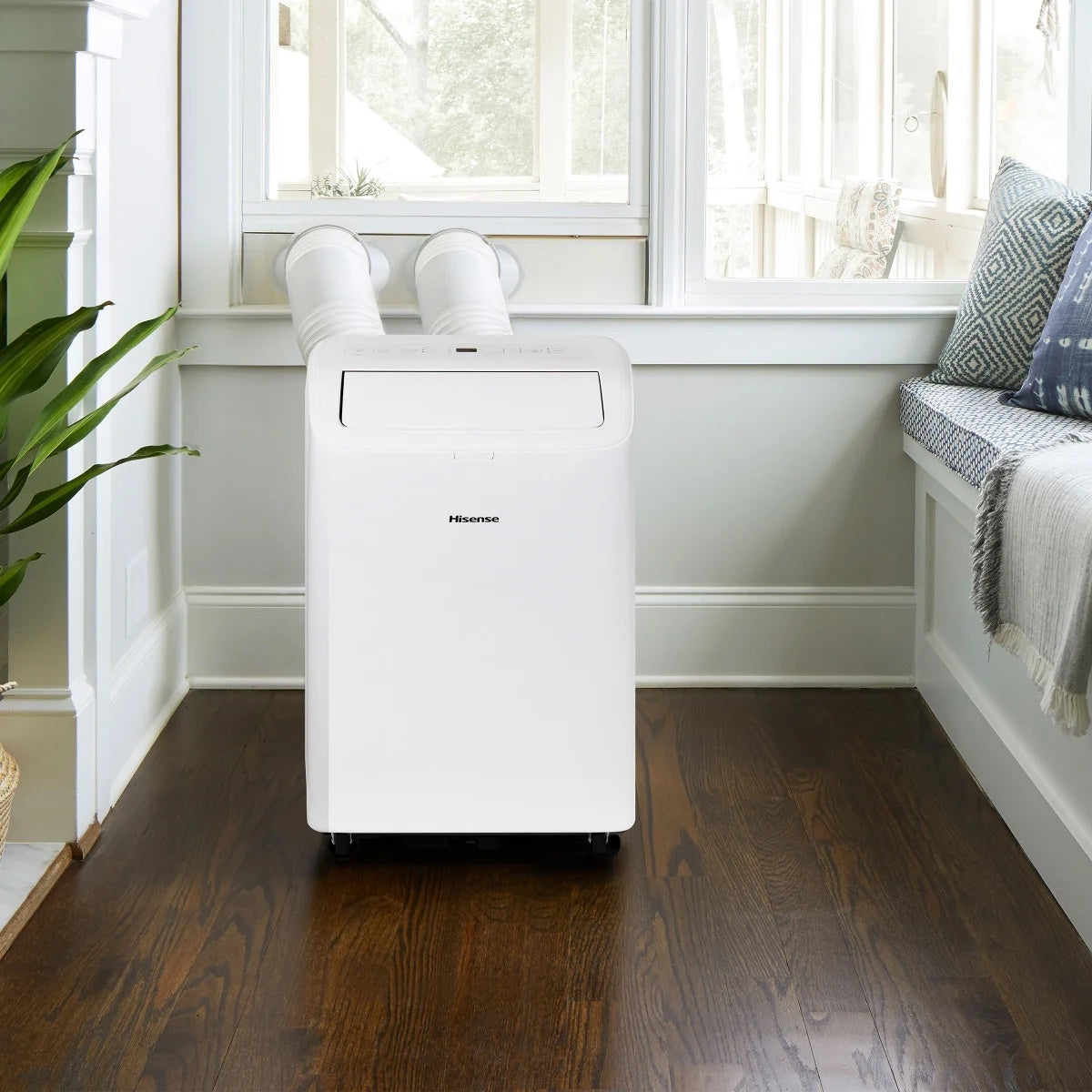 Hisense 8,000 BTU Portable Air Conditioner with Dual Hose & Inverter, 350 Sq Ft, Wi-Fi, ConnectLife App for Google and Alexa, 3 operating modes, Noise 42 dB(A) - HAP0824TWD