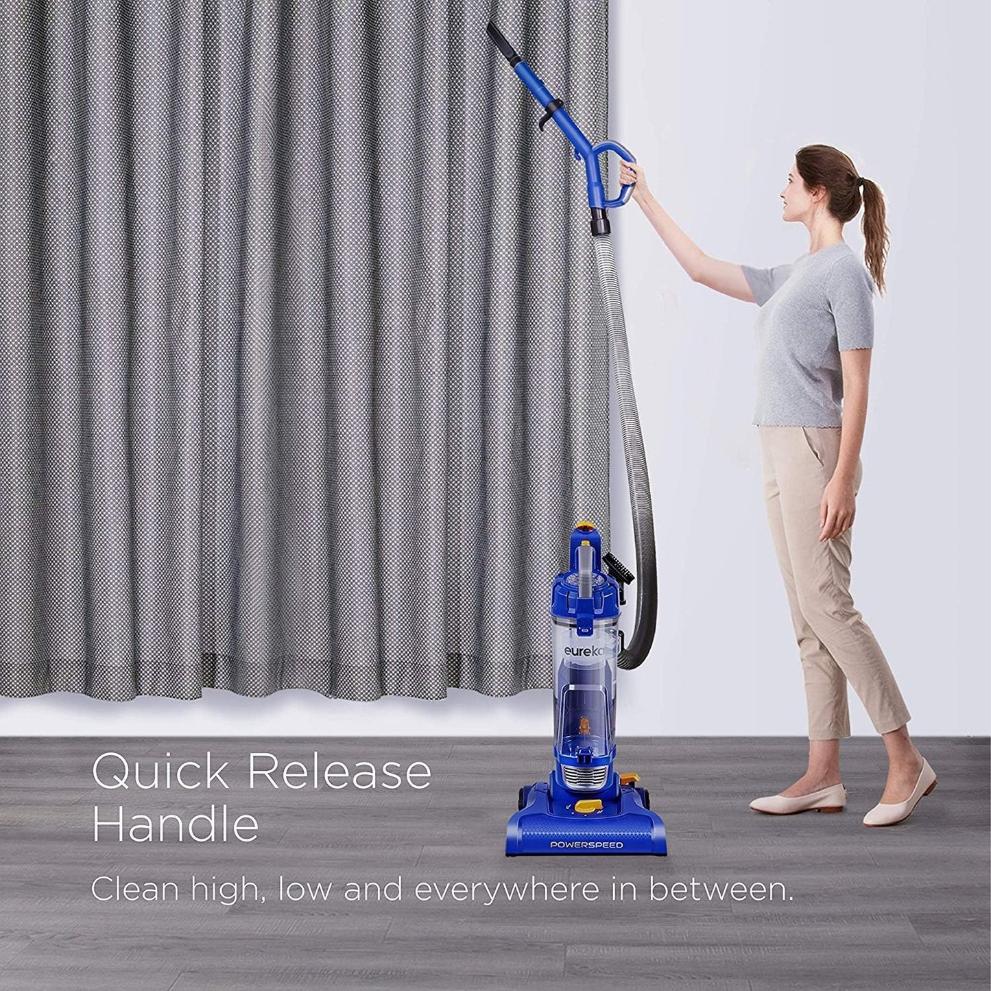 Eureka NEU182A PowerSpeed Bagless Upright Vacuum Cleaner, Lite, Blue NEU182A