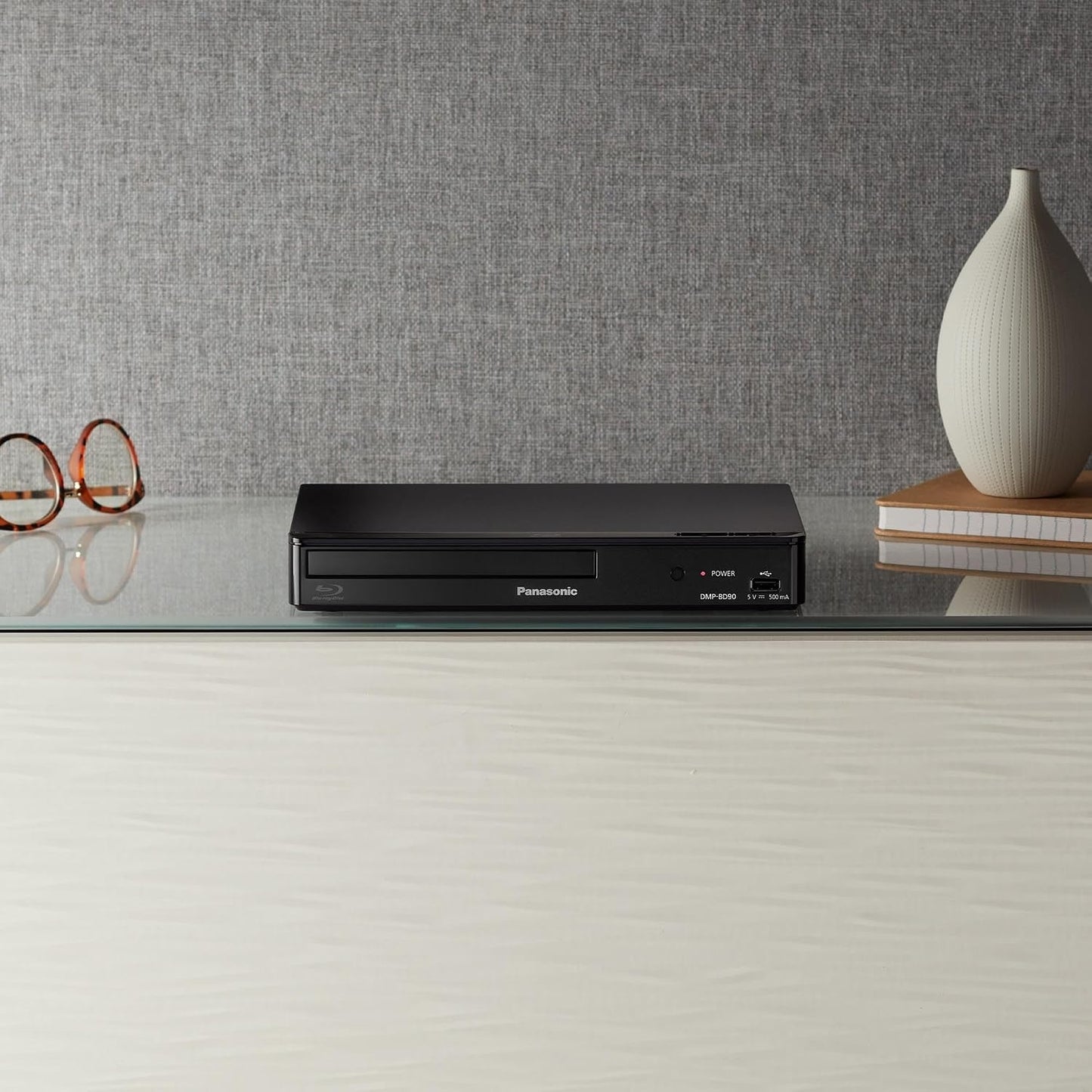 Panasonic Blu Ray DVD Player with Full HD Picture Quality and Hi-Res Dolby Digital Sound, DMP-BD90P-K, Black