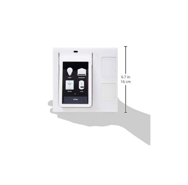 Wink Relay Wall-Mounted Smart Home Controller, 4.3" Touchscreen White PRLAY-WH01