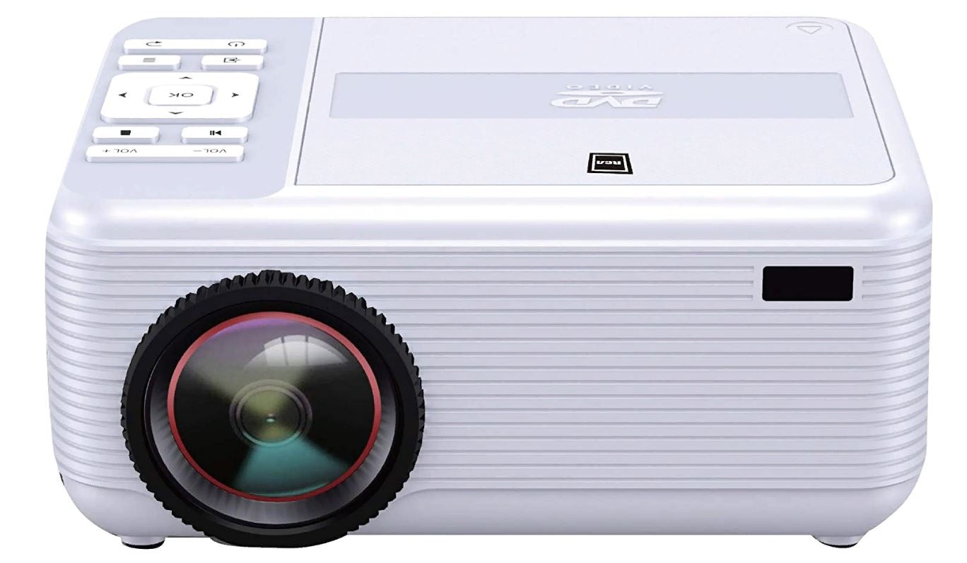 RCA Bluetooth 1080p Home Theatre Projector with DVD player White RPJ140