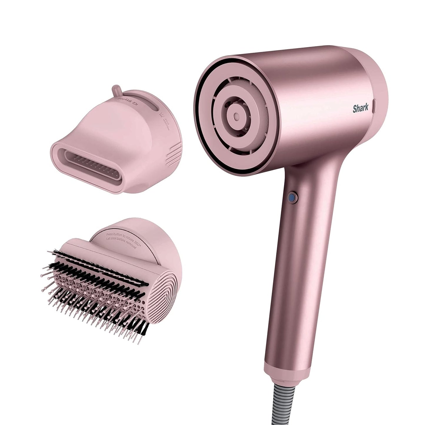 Shark HD112PKBRN HyperAIR Fast-Drying Hair Blow Dryer with IQ 2-in-1 Concentrator and Styling Attachments