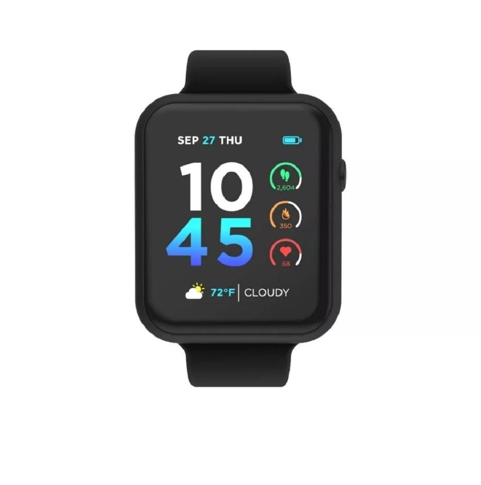 iTouch Air 4 Unisex Black Silicone Strap Smartwatch 46mm TA4L01-G02