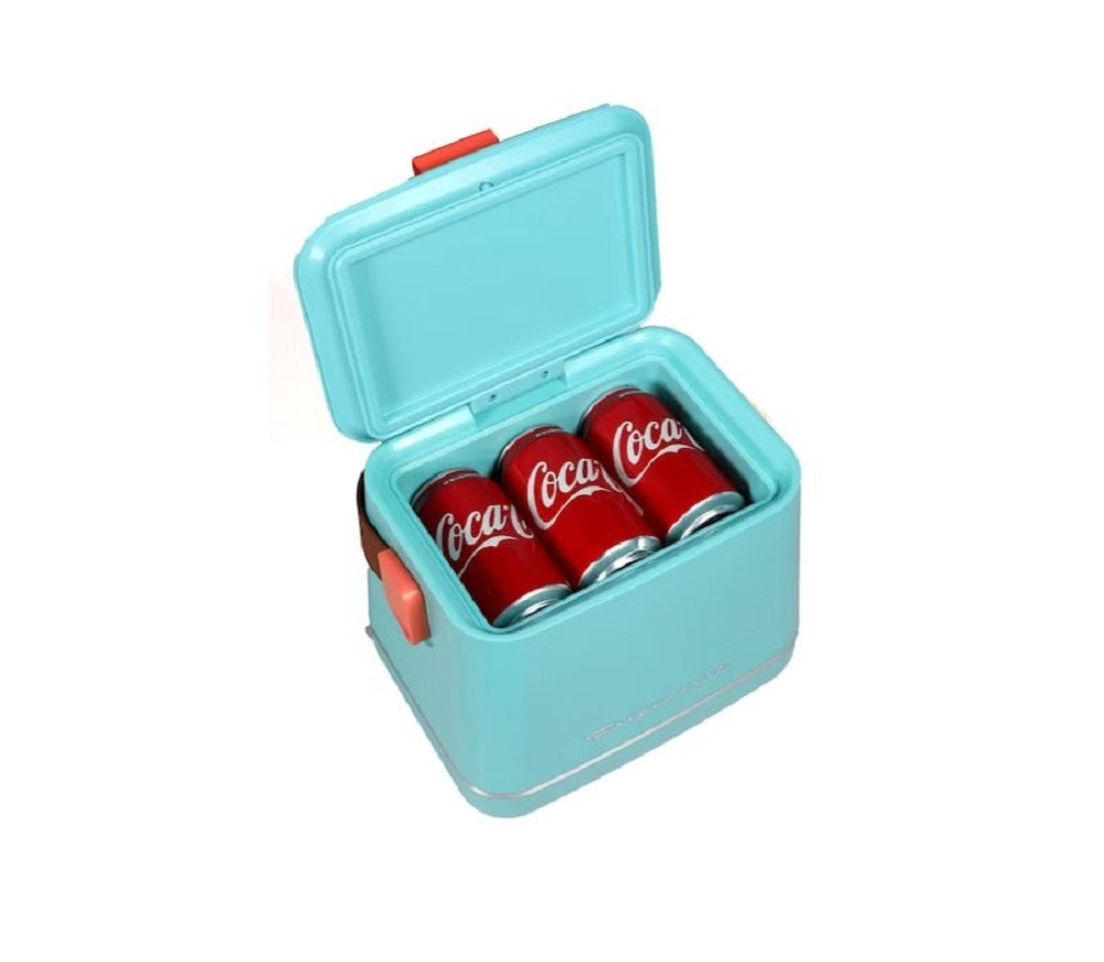 Frigidaire 6-Can Retro Top-Opening Portable Beverage Mini Fridge/Cooler EFMIS308-BLUE Certified Refurbished