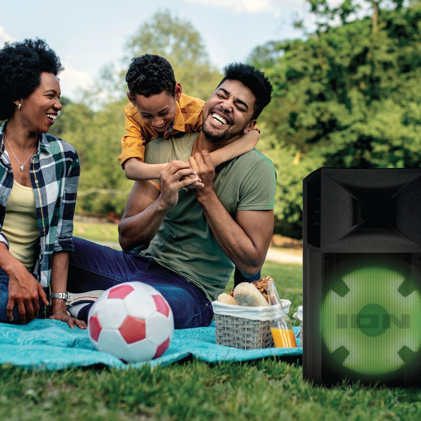 ION Audio Power Glow 300 Portable Bluetooth Loudspeaker with Wired Microphone IPA118A