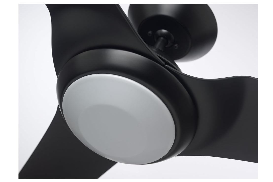 Kathy Ireland Home Luminance 60" Barbeque Black 3-Blade LED Ceiling Fan w/ Light Wall-mounted 3-Blade CF275BQ