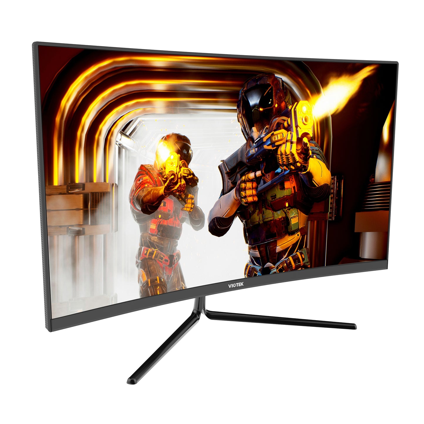 Viotek 27" LED Curved Monitor GNV27DB | 144Hz 2560x1440p 1ms (OD) | 1500R Curvature, G-Sync-Ready FreeSync | DP, 3X HDMI - GNV27DB