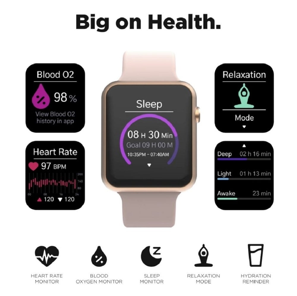 iTouch Air 4 Smartwatch Rose Gold Case With Blush Silicone Strap 41mm TA4M01-C12