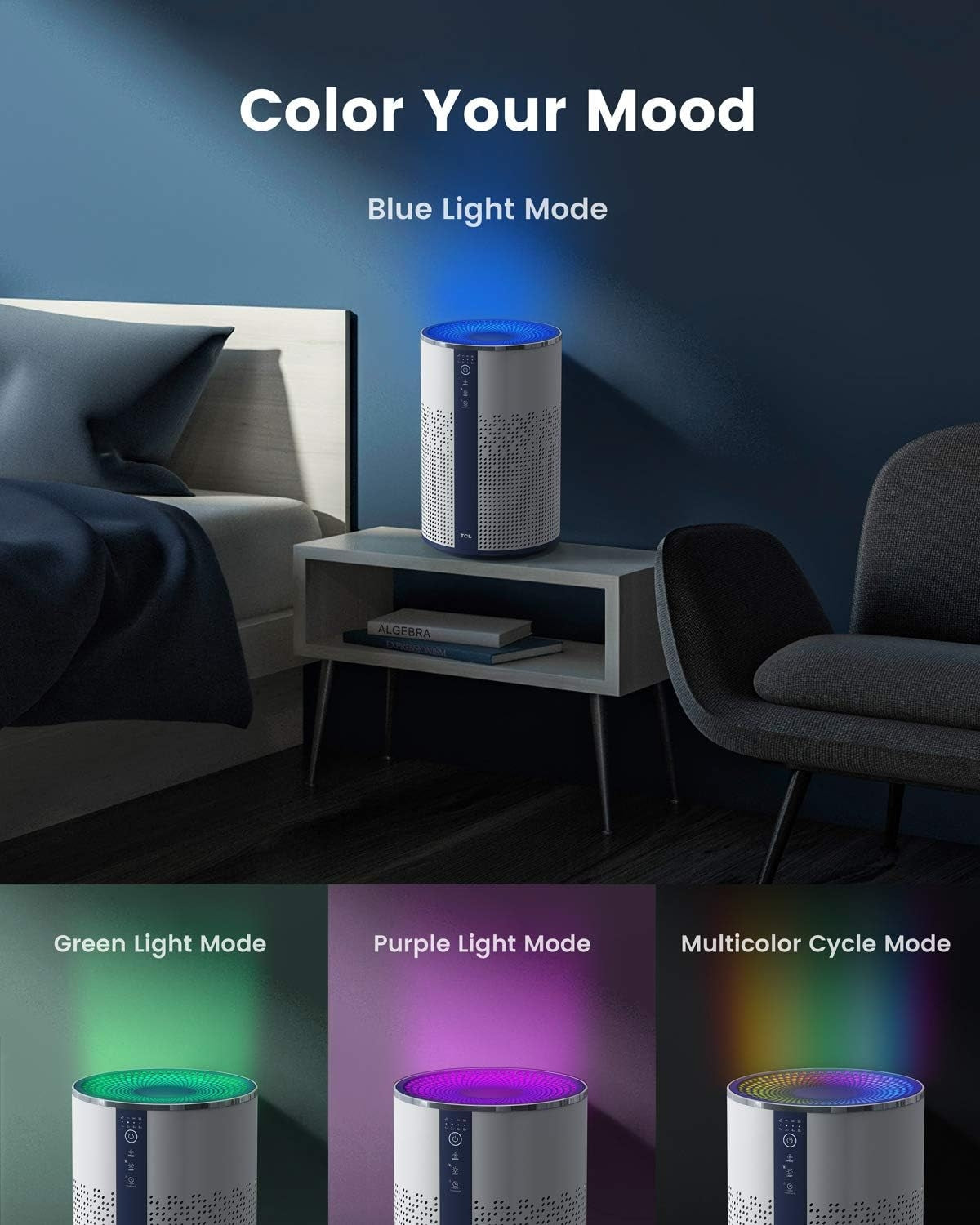 TCL Breeva A1 Air Purifier with 3-Stage Filtration System - A114W