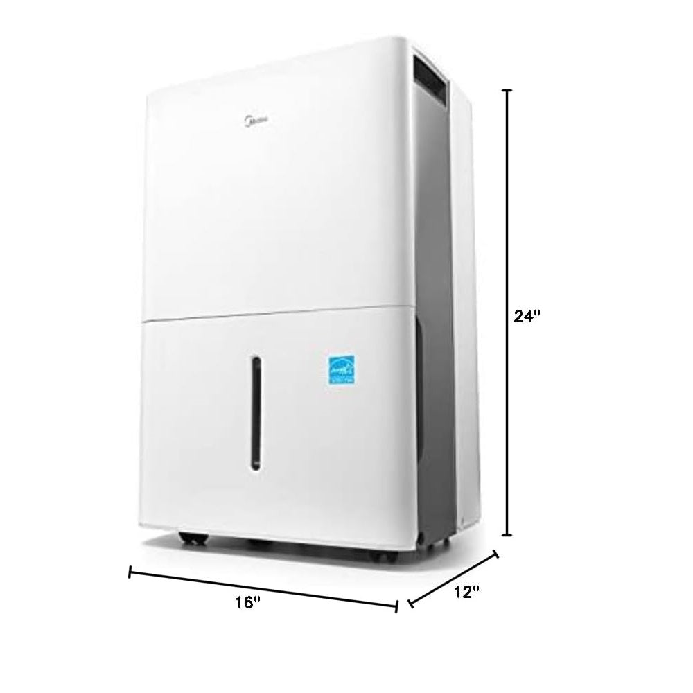 Midea 50 pt. EasyDry Dehumidifier with Built-in Pump for spaces up to 4,500 sq. ft. MAD50P1AWS
