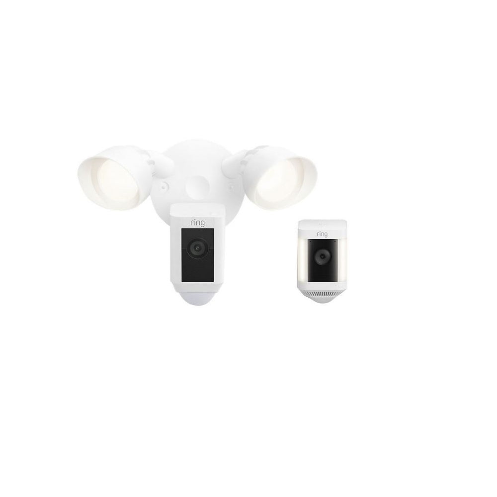 Ring Floodlight Camera Plus with Spotlight Cam Plus, 1080p HD video