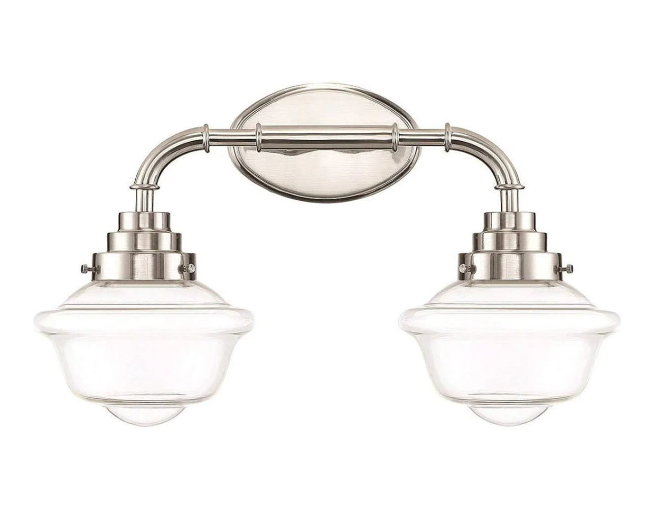 Sunset Lighting ECLAT 2-Light Vanity, 60W Bright Satin Nickel - F13002-80