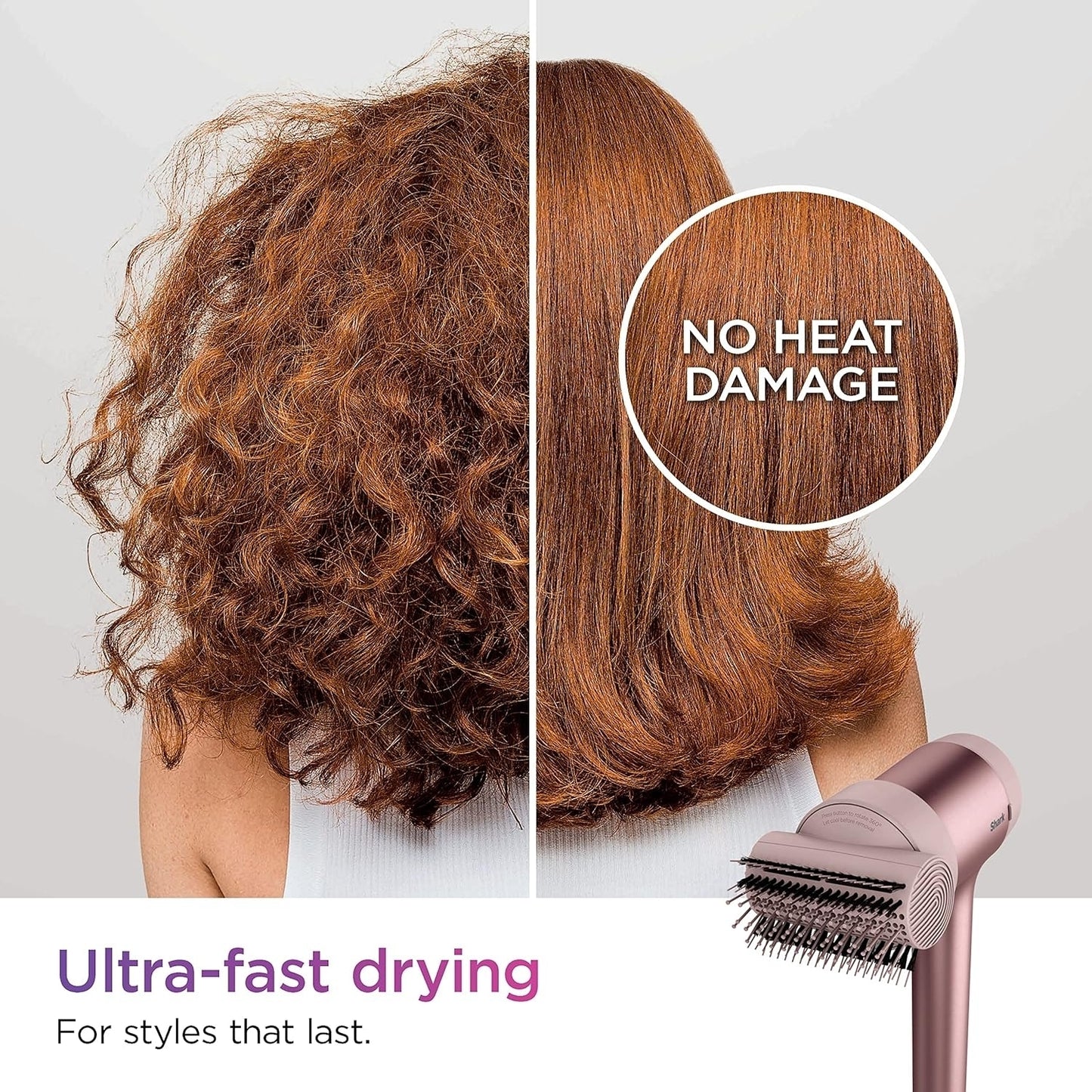Shark HD112PKBRN HyperAIR Fast-Drying Hair Blow Dryer with IQ 2-in-1 Concentrator and Styling Attachments
