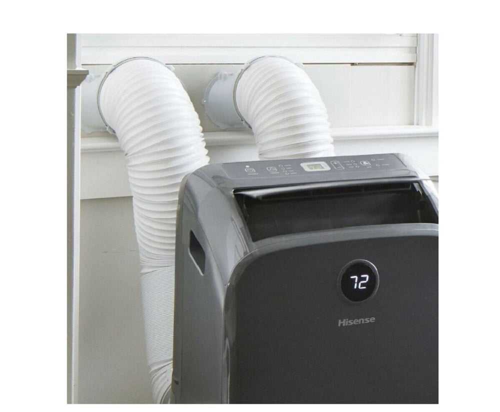 Hisense 10,000-BTU 115-V Dual Hose Portable Air Conditioner with Heat, Adjustable Tilt/Head, Window Kit and Remote AP70020HR1GD