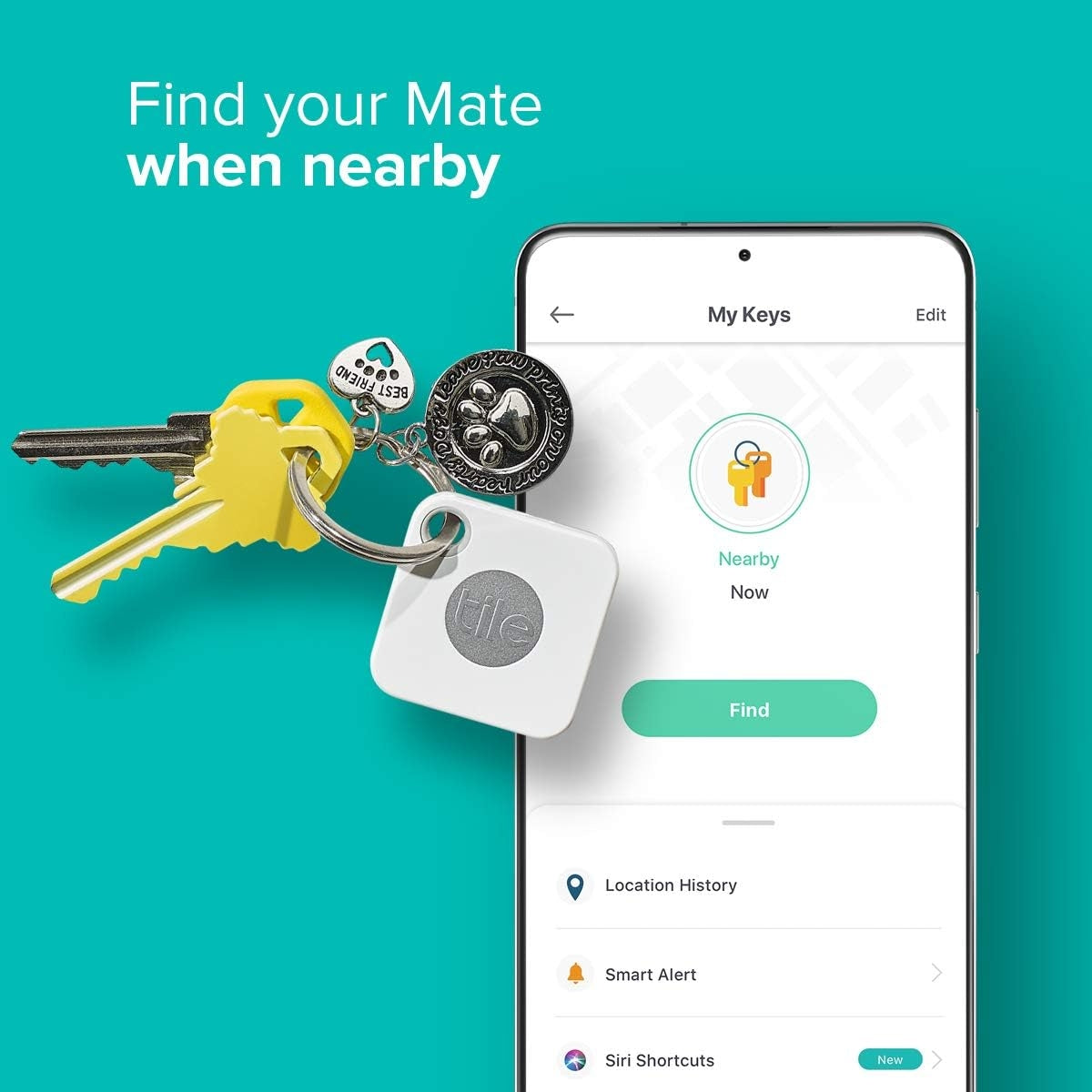 Tile Mate 2-pack Bluetooth Tracker, Keys Finder & Item Locator; Water Resistant