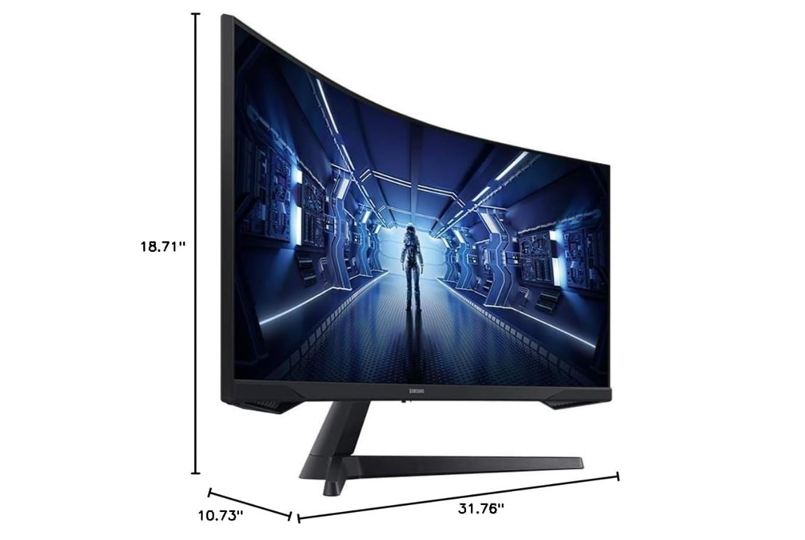 Samsung 34” Odyssey G5 1000R Curved 1ms 165Hz QHD FreeSync Prem Gaming Monitor - Black LC34G55TWWNXZA