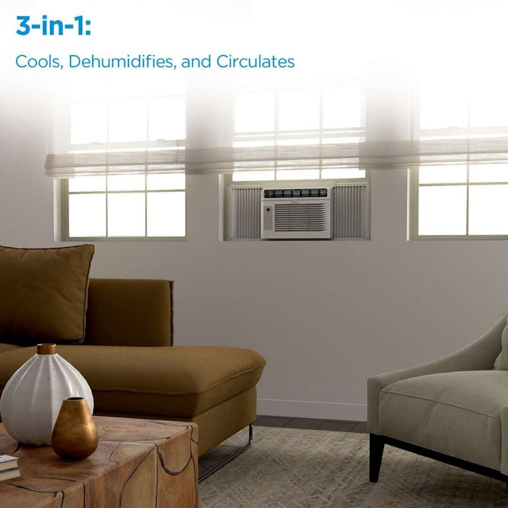 Midea 5,000 BTU Window Air Conditioner with Remote Control, Cools up to 150 sq. ft. MAW05R1JWT-B