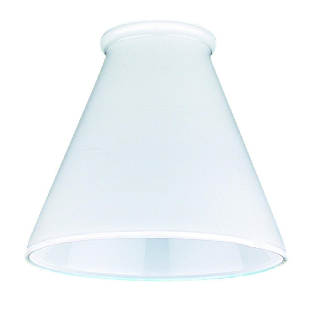 Luminance Cased White Cone Replacement Glass Shade G3976 for Pendant or Vanity lights