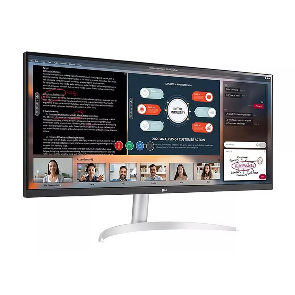 LG 34” UltraWide FHD FreeSync Monitor with HDR 2560x1080 Black 34WP50S-W.AUS