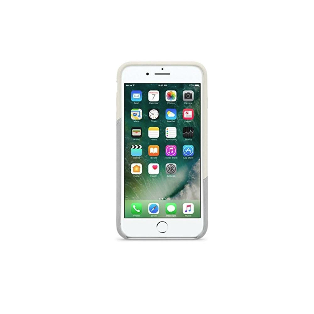 Decoded Leather Snap-On Back Cover Case for iPhone 7 Plus White/Gray DA6IPO7PLSO1WEGY