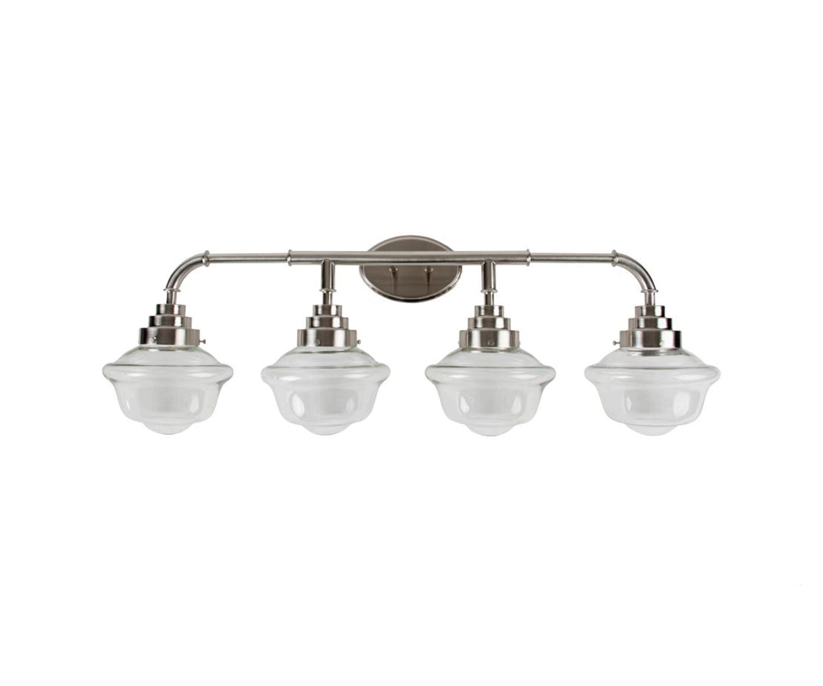 Sunset Lighting 4-Light Vanity, 60W Bright Satin Nickel - F13004-80