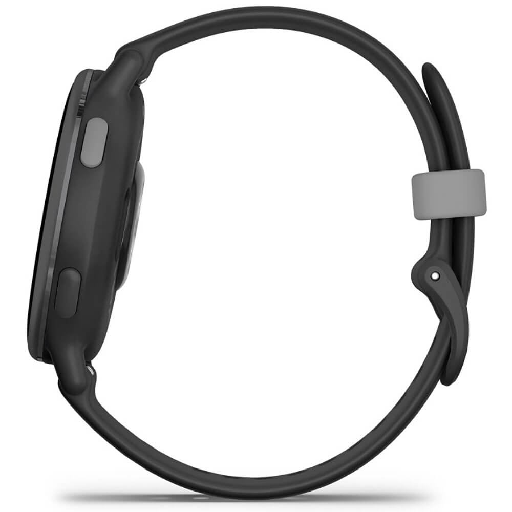 Garmin vívoactive 5 GPS 42mm Slate Aluminum Bezel w/ Black Case Fitness Smartwatch and Silicone Band 010-02862-10