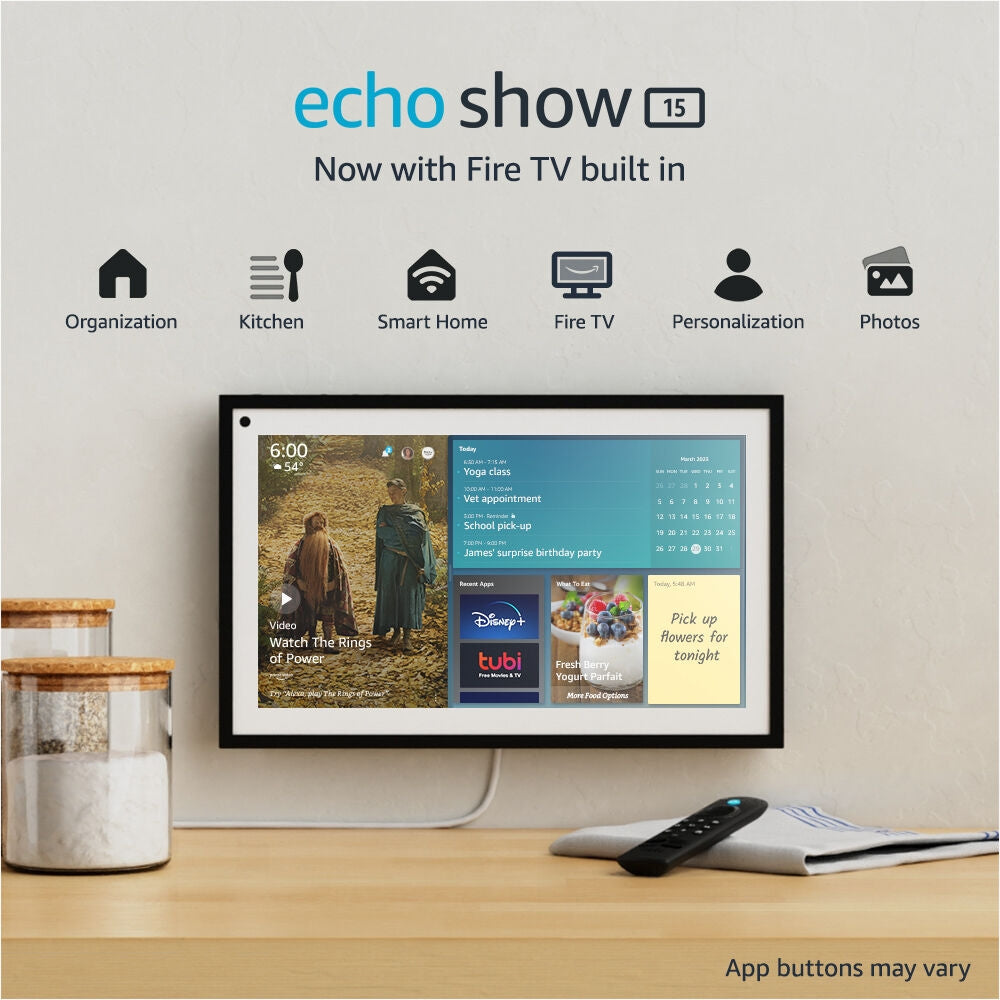 Amazon Show 15 inch Smart Display with Alexa and Fire TV B0BHZX3TYV