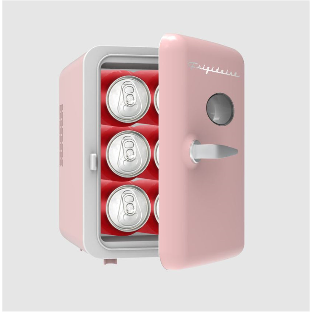 Frigidaire EFMIS137-PINK Portable Retro 6-can Mini Fridge Pink