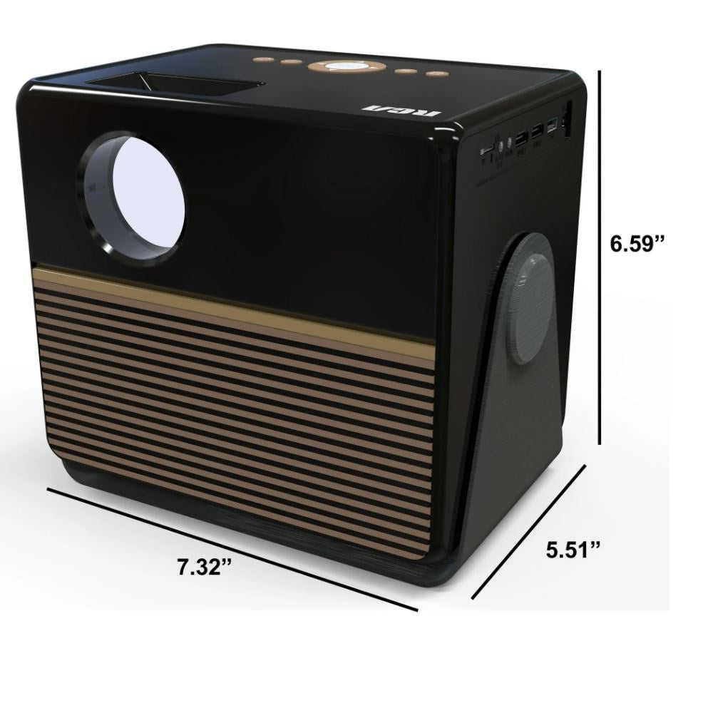 RCA 1080P FHD ROKU Smart Streaming Projector, Powered by ROKU Express RPJ227 Black
