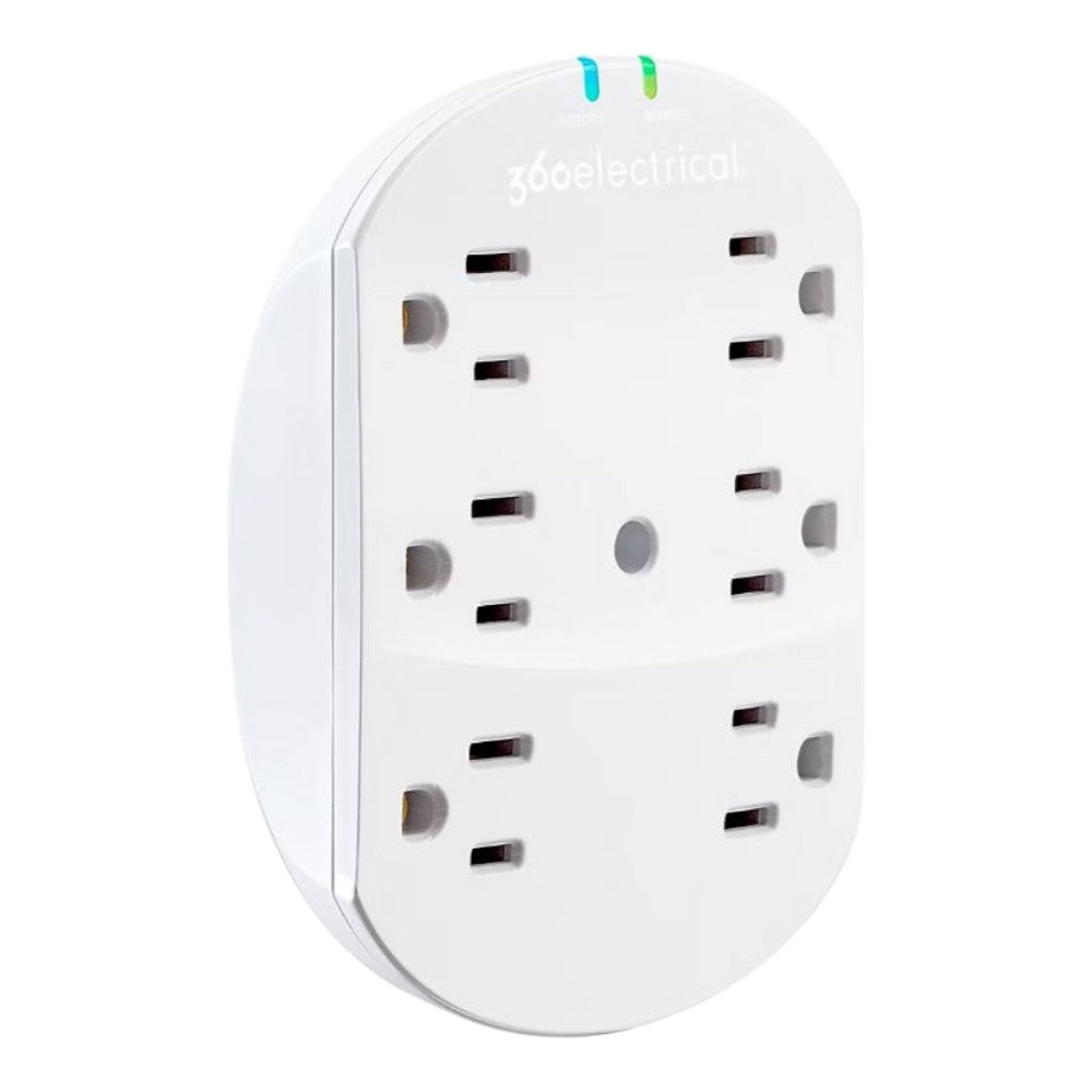 360 Electrical Habitat 2.4 6' Extension Cord with Loft 6-Outlet Surge Protector