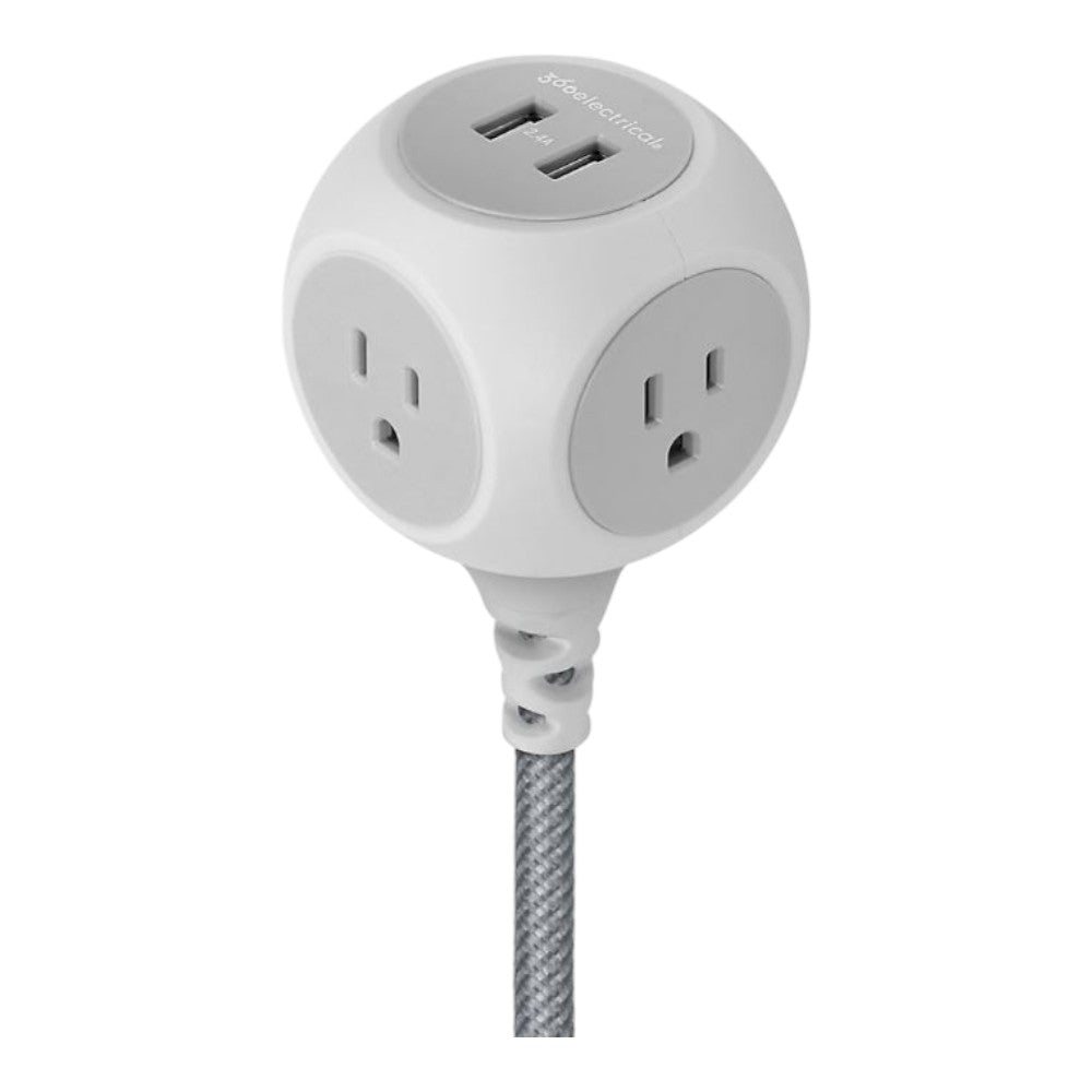 360 Electrical Habitat 2.4 6' Extension Cord with Loft 6-Outlet Surge Protector
