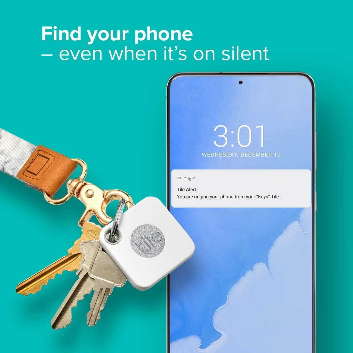 Tile Mate 2-pack Bluetooth Tracker, Keys Finder & Item Locator; Water Resistant