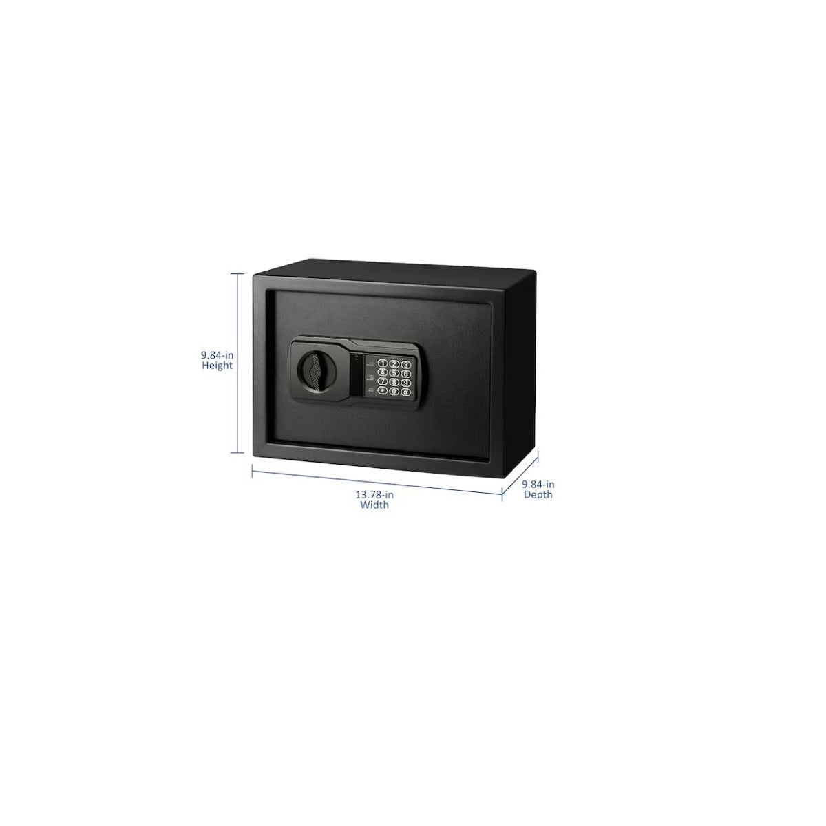 Fortress Medium Personal Pry Resistant Solid Steel Safe with Electronic Lock, Interior LED light, Backup key - 44E20