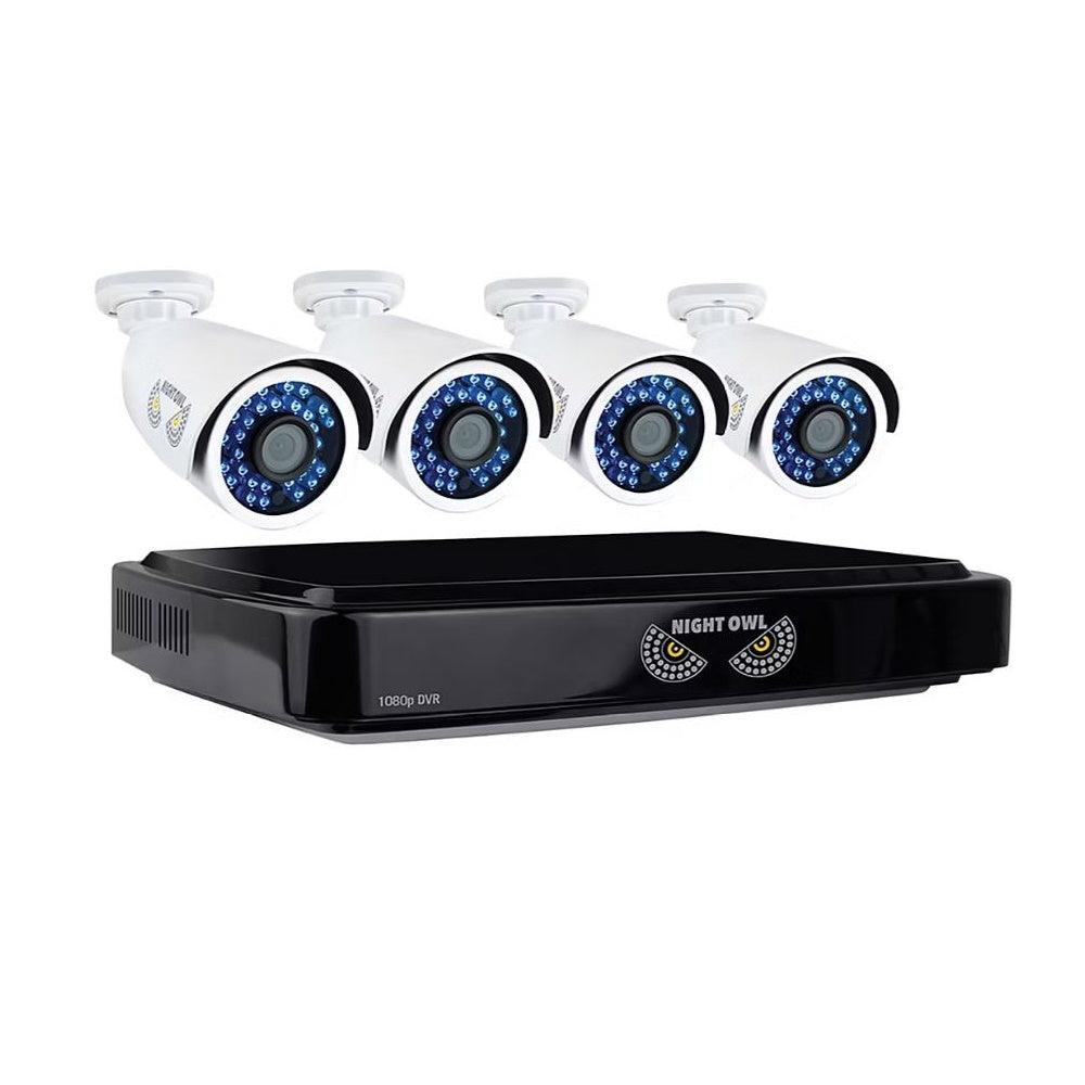 Night Owl 8-Channel 4-Camera 1080p Smart Security System with 1TB HDD DVR