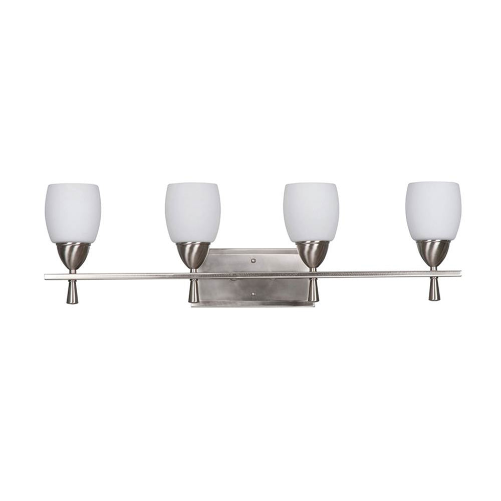Sunset Lighting 4-Vanity Wall Light 32W 3000K Satin Nickel Bristol