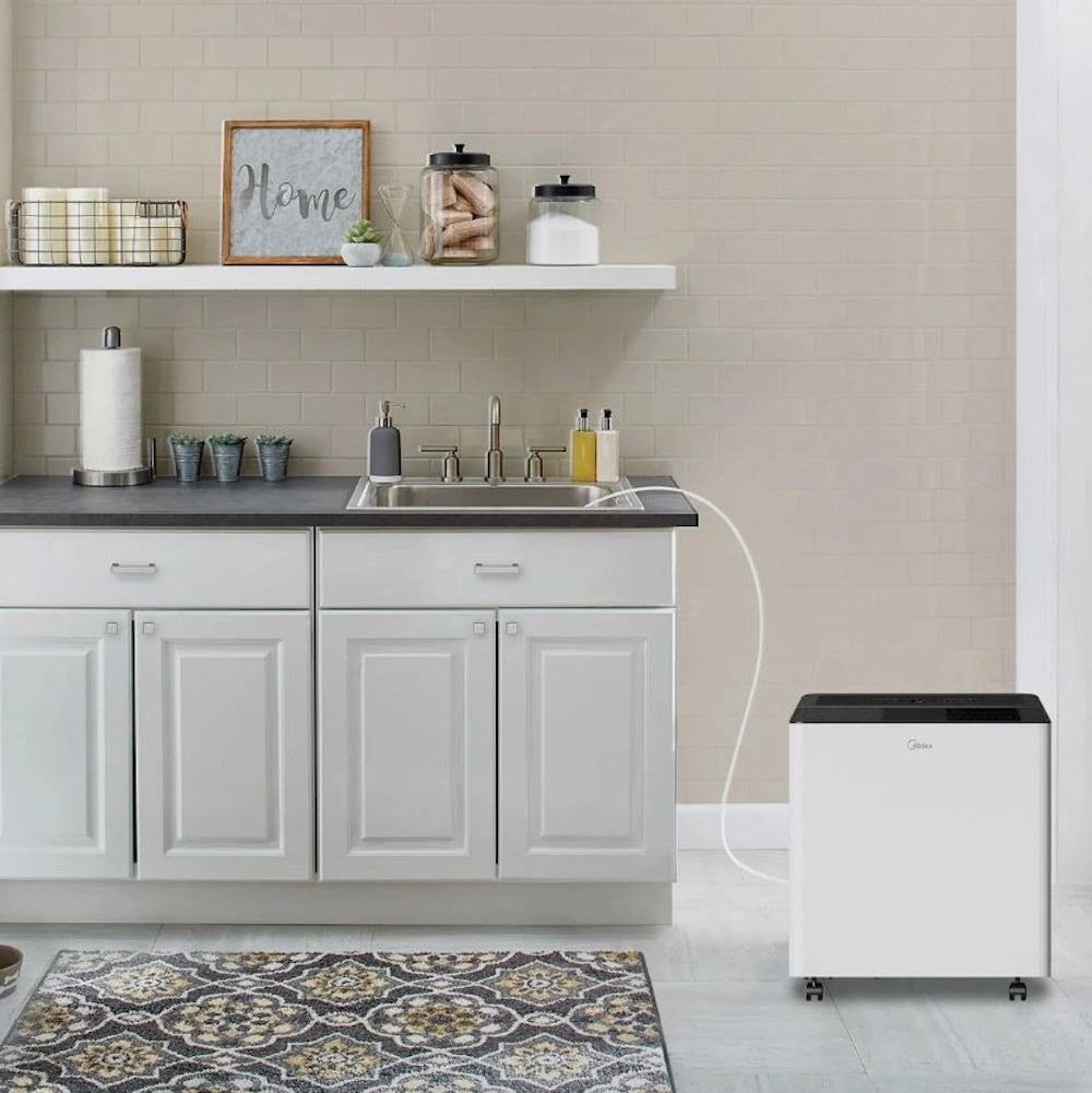 Midea Smart 50-Pint Dehumidifier with Built-in Pump, up to 4,500 Sq. Ft. MAD50PS1AWT-C