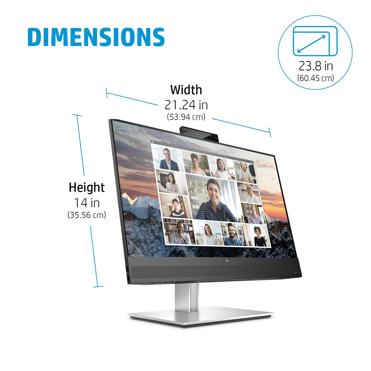 HP E24m 23.8" 16:9 1920 x 1080 5ms 75Hz IPS Monitor with USB Type-C Docking 40Z32AA