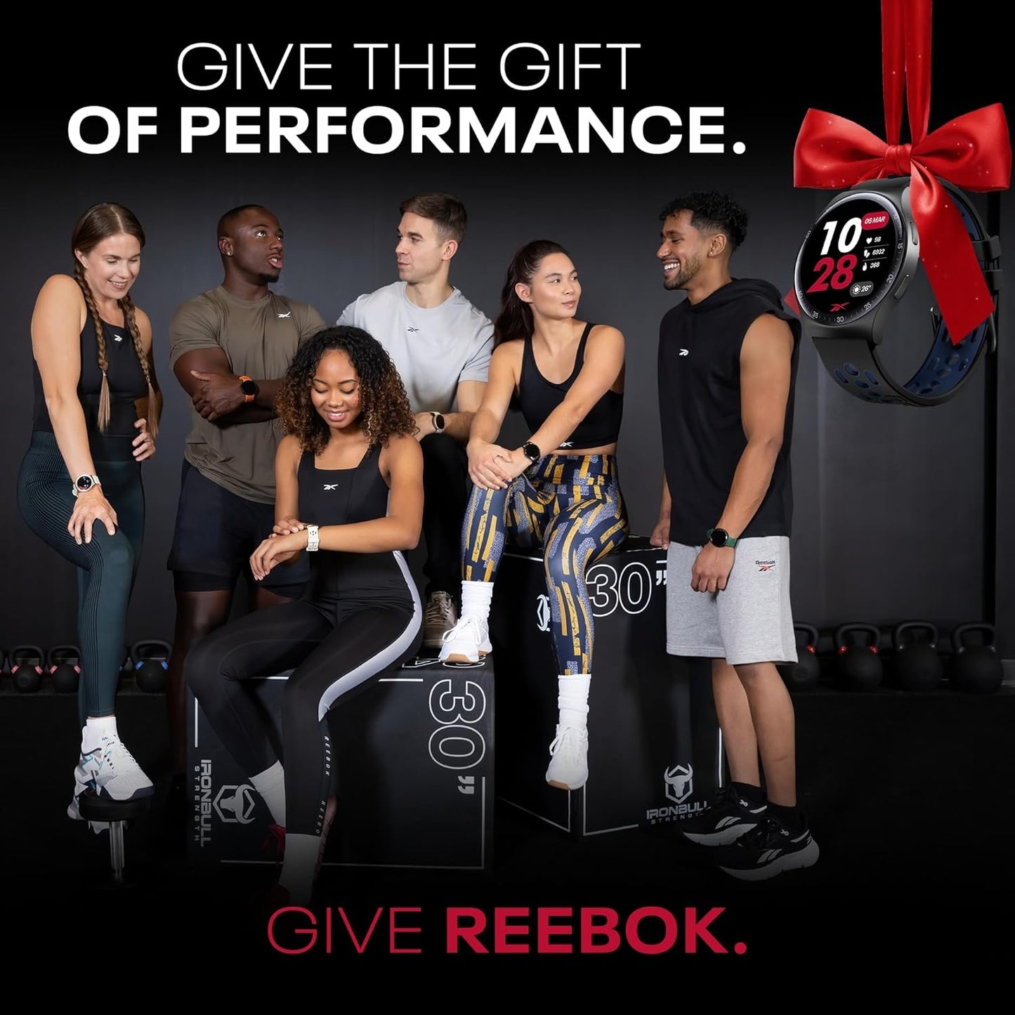 Reebok - PULSE Smartwatch with 1.43" AMOLED Display, 10-Day Battery Life, 80+ Sport Modes - Midnight Steel RPUS1-GG-US