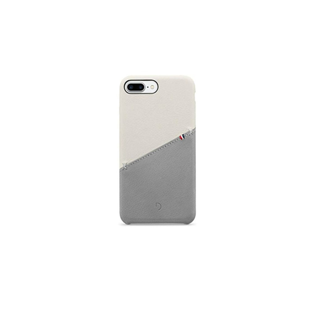Decoded Leather Snap-On Back Cover Case for iPhone 7 Plus White/Gray DA6IPO7PLSO1WEGY